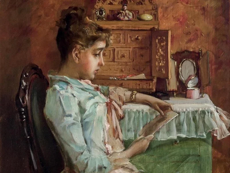 1861-Irving Ramsey Wiles - Donna nel suo camerino